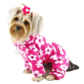 Full Blossom Fleece Turtleneck Pajamas - XL