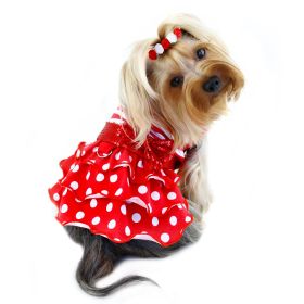 Sparkling Bow Ruffle Layered Dress - XS