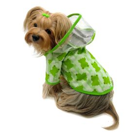 Clear View Froggy Raincoat with Fleece Lining and Detachable Hood - S