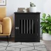 Dog Crate Furniture Black 25.4"x31.5"x28" Engineered Wood