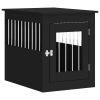 Dog Crate Furniture Black 21.7"x29.5"x25.6" Engineered Wood