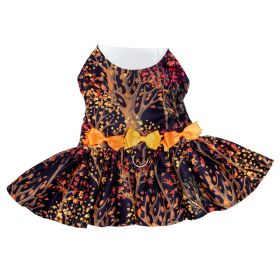 apFall Leaves Harness Dress With Matching Leash (size: medium)